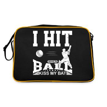 Sportler Lebensstil Sport Spiel Baseball Catcher - Retro Tasche - Schwarz/Gold - Hinten