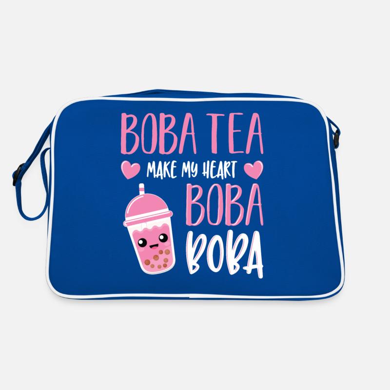 Powered By Tea Bubble Milk Tea Lovers Geschenkidee Retro Tasche