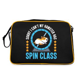 Taken by Hamsters My Cute Lovely Hamster Gift Idea - Retro Bag - black/gold - Back