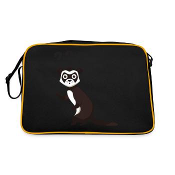 Mes mignons hamsters endormis Nice Hamster Gesc - Sac Retro - noir/or - Dos