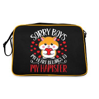Mon mignon hamster amoureux des animaux de compagnie Hamster Love - Sac Retro - noir/or - Dos