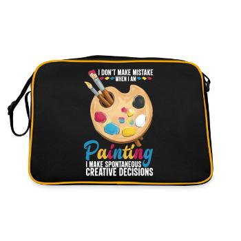 Creative Art Painting Traditional Design Gesch - Retro Bag - black/gold - Back