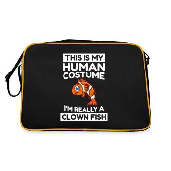 This Is My Human Costume I'm Really A Clown Fish - Retro Bag - black/gold - Back