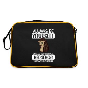 Soyez toujours vous-même à moins que vous ne puissiez être un hérisson - Sac Retro - noir/or - Dos
