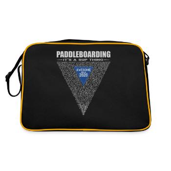 Awesome since 2020. It's Sup Thing - Retro Tasche - Schwarz/Gold - Hinten