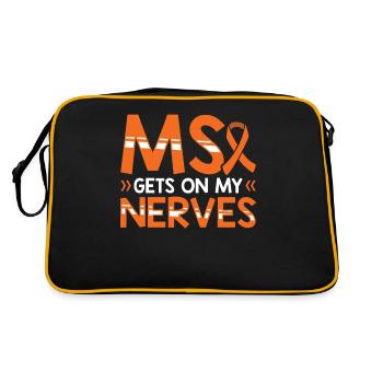 MS Gets On My Nerves Multiple Sclerosis Awareness - Sac Retro - noir/or - Dos