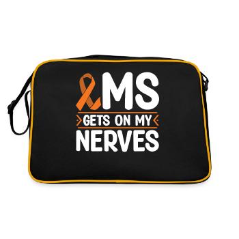MS Gets On My Nerves Multiple Sclerosis Awareness - Sac Retro - noir/or - Dos