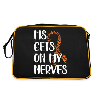 MS Gets On My Nerves Multiple Sclerosis Awareness - Sac Retro - noir/or - Dos