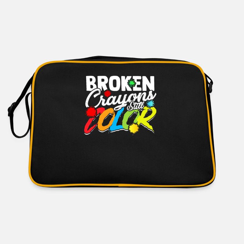Crayons cassés couleur fixe - TDAH neurodivergent Sac Retro