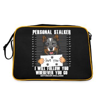 Blue Heeler Cattle Dog Citation amusante - Sac Retro - noir/or - Dos