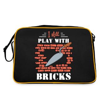 Brick Mason Occupation Quota - Retro Bag - black/gold - Back