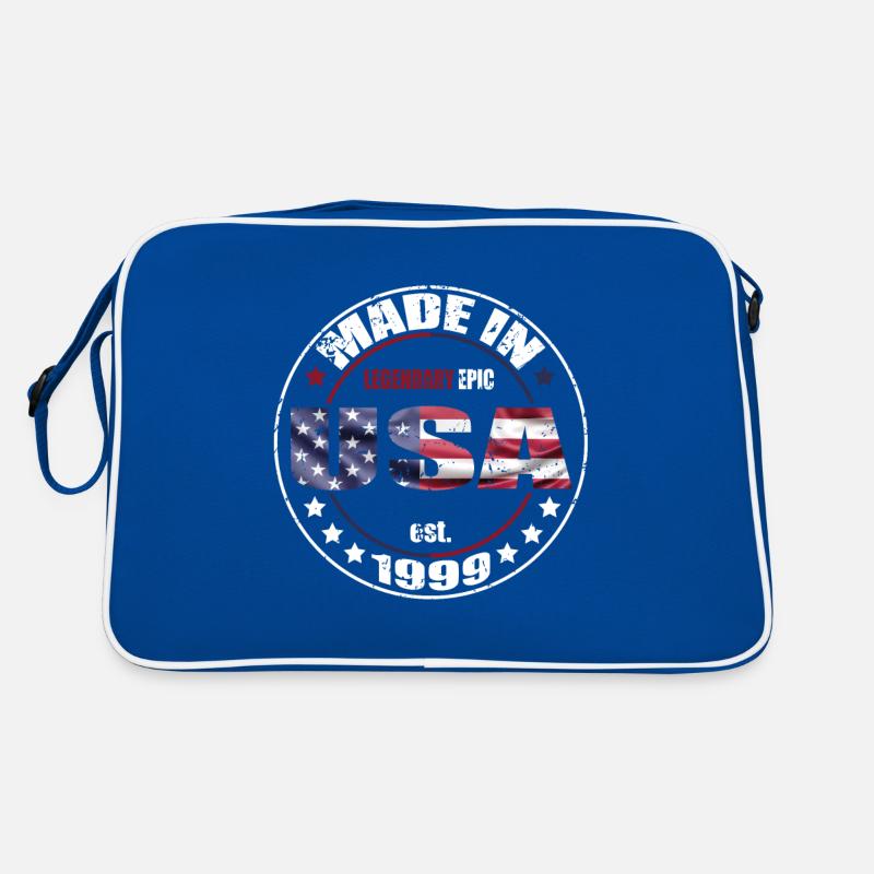 Geburtstag Spruch geboren USA 1999 Retro Tasche