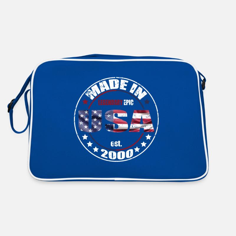 Birthday Saying born USA 2000 Retro Bag