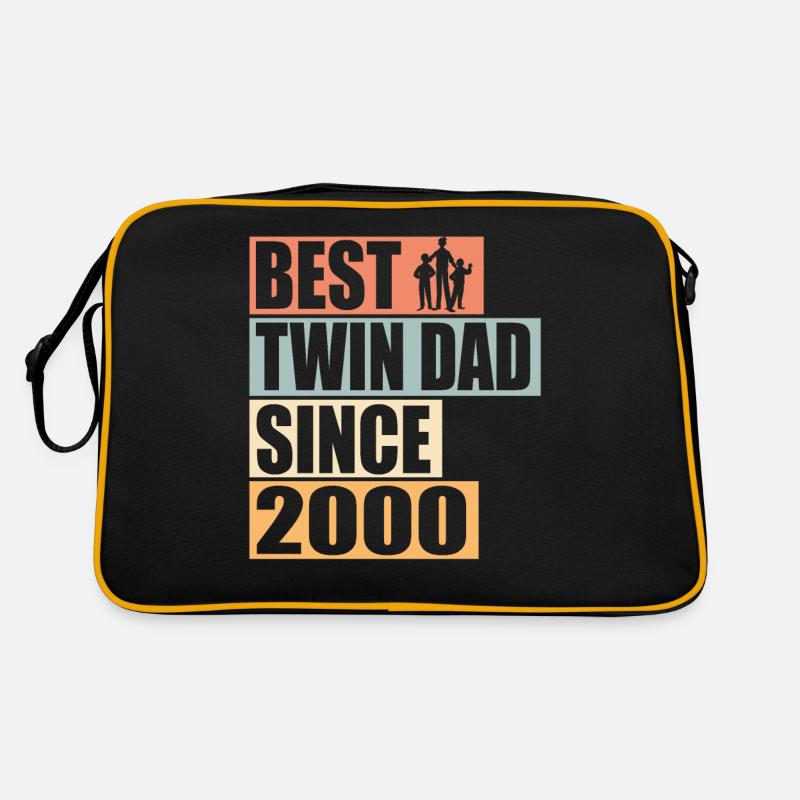 Zwillinge Vater Zwillingsvater seit 2000 Retro Tasche