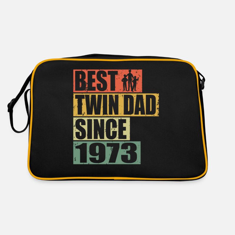 Zwillinge Vater Zwillingsvater seit 1973 Retro Tasche