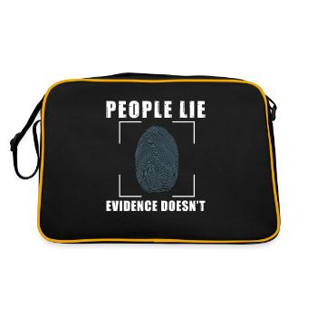 People Lie Forensic Evidence For A Crime Scene - Retro Bag - black/gold - Back