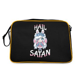 Salut Satan I Satanic Creepy Cute Anime Girl - Sac Retro - noir/or - Dos