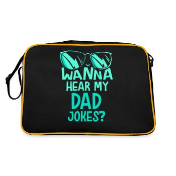 Papa Blague Papa Blague Père Blagues - Sac Retro - noir/or - Dos