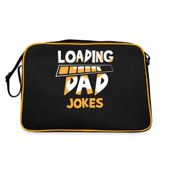 Papa Joke Dad Joke Father Jokes - Retro Bag - black/gold - Back