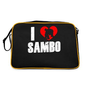 J’adore l’entraînement aux arts martiaux Sambo - Sac Retro - noir/or - Dos