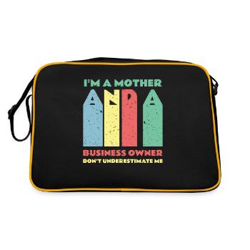 Entrepreneur Motivation Small Business - Retro Tasche - Schwarz/Gold - Hinten
