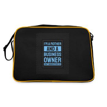 Entrepreneur Motivation Small Business - Retro Tasche - Schwarz/Gold - Hinten