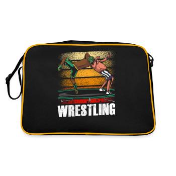 Lutte Lutte Lutte Lutte Lutte Wrestling Wrestling - Sac Retro - noir/or - Dos
