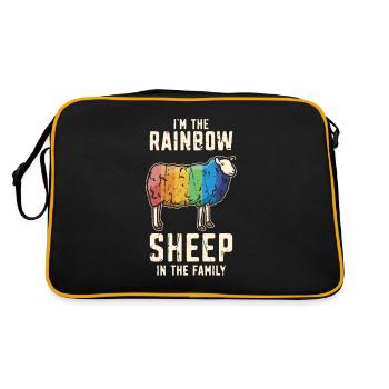 I'm the Rainbow Sheep in the family - - Retro Bag - black/gold - Back