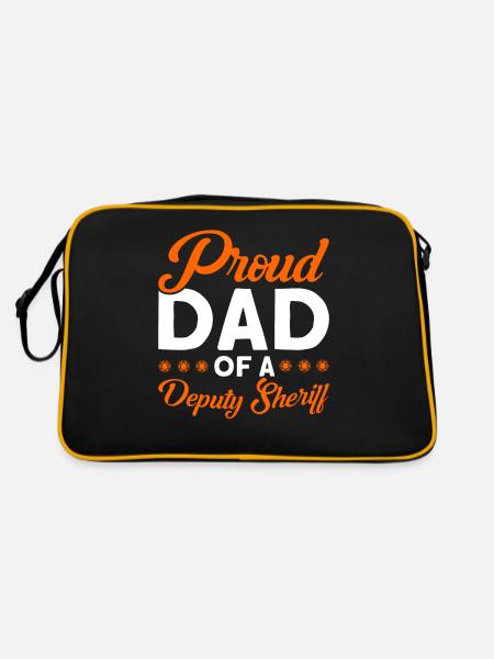 Fier Papa Assistant Shérif Papa Père - Sac Retro - noir/or - Dos
