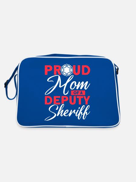 Proud Mama Assistant Sheriff Mama Mother - Retro Bag - blue/white - Back