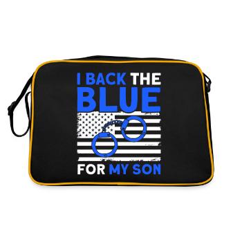 Policier américain Police Police Grand-père - Sac Retro - noir/or - Dos