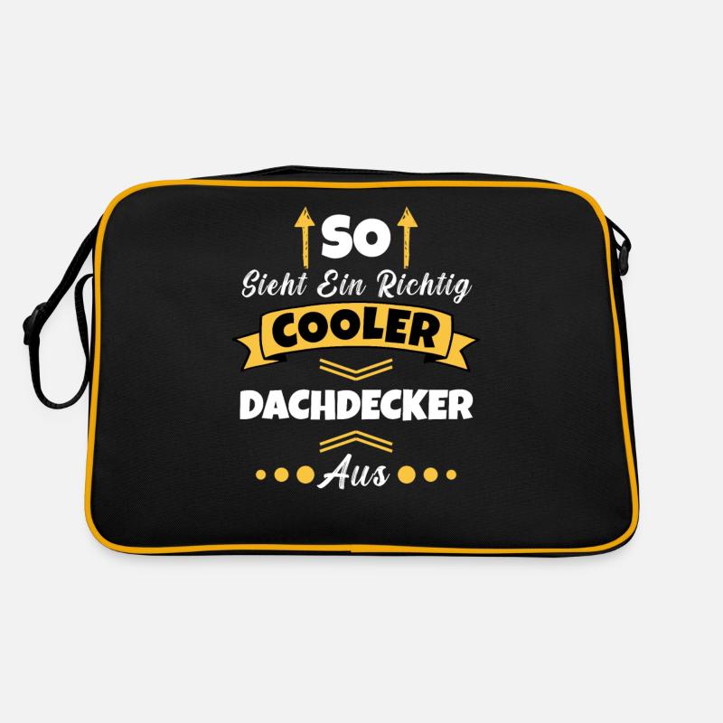 So Sieht Ein Richtig Cooler Dachdecker aus Retro Tasche