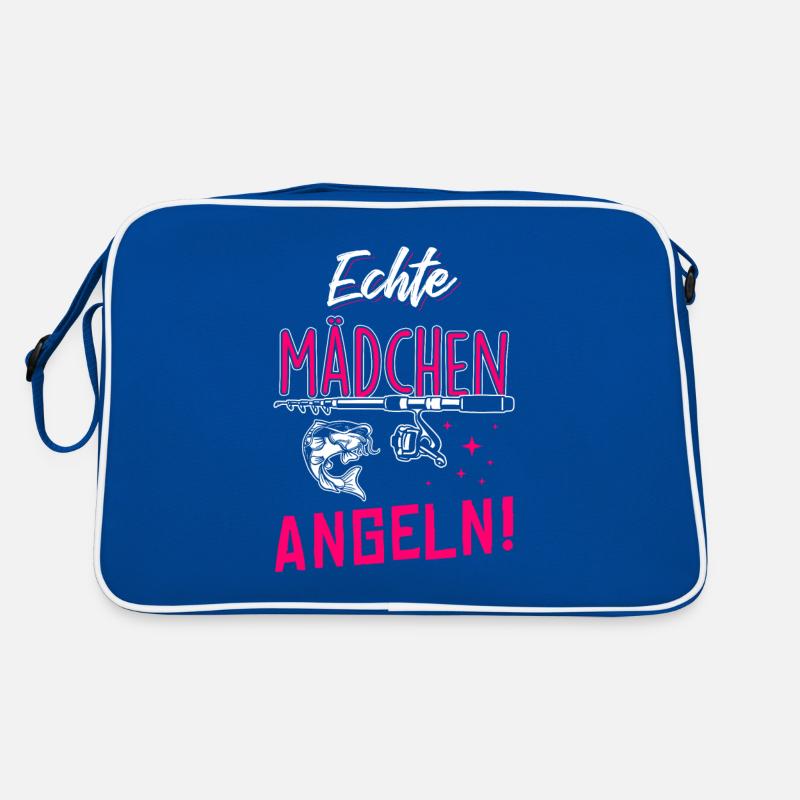 Echte Mädchen Angeln Retro Tasche