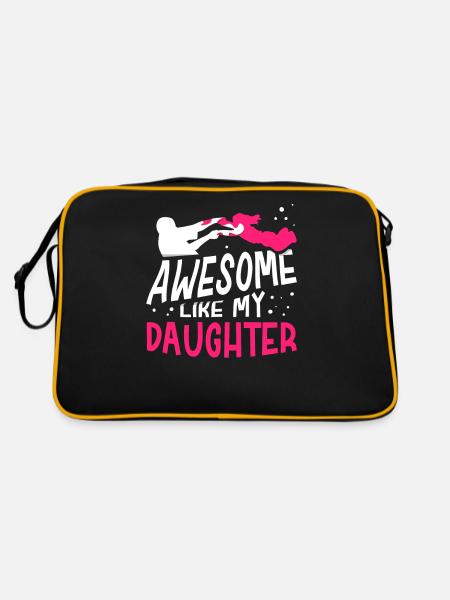 Fantastique comme ma fille papa papa père - Sac Retro - noir/or - Dos