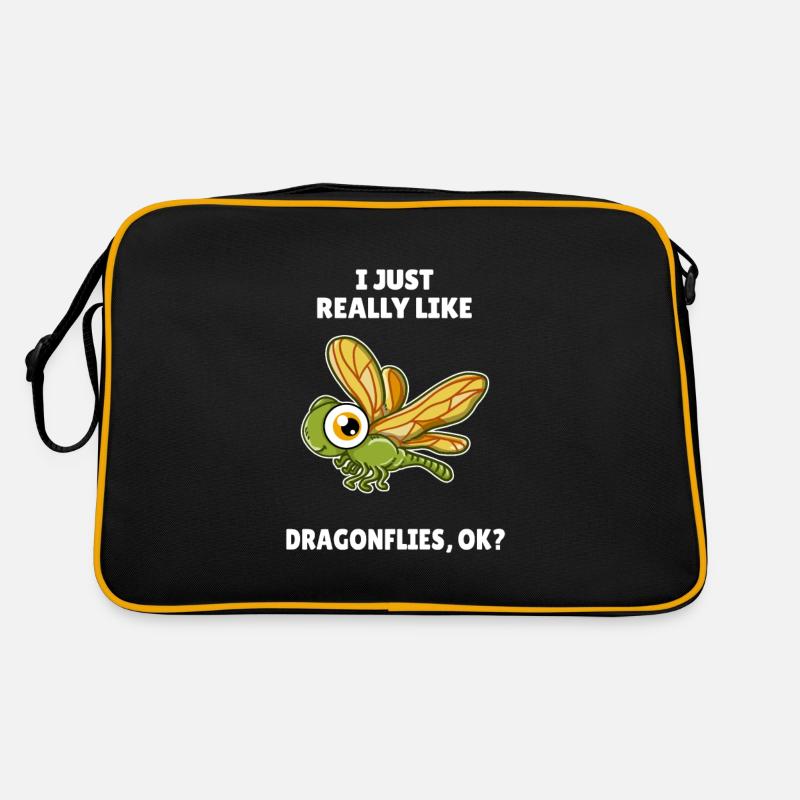 Mouche à dragon insecte J’aime vraiment les libellules OK Sac Retro