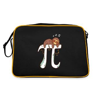 Math Pi Sloth Professeur de mathématiques Étudiant Blague - Sac Retro - noir/or - Dos