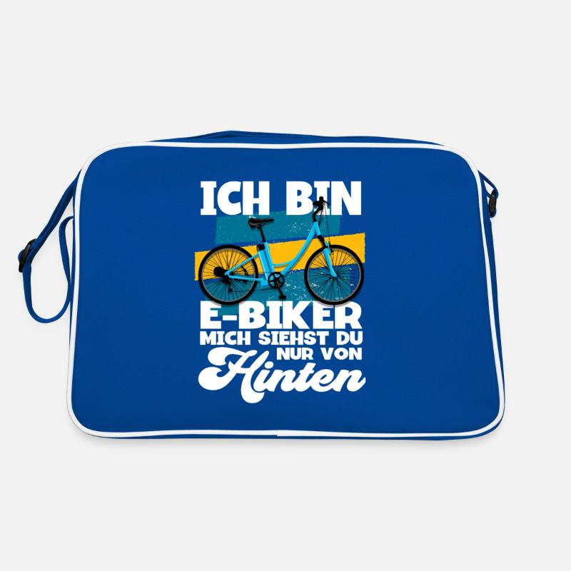 Ich bin E-Biker Hecheln Pedelec E-Bike Retro Tasche