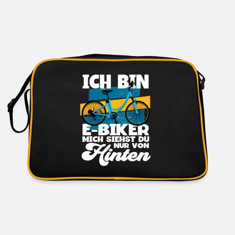 Ich bin E-Biker Hecheln Pedelec E-Bike Retro Tasche