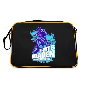 E-MTB Geladen und Entsichert Pedelec E-Bike - Retro Tasche - Schwarz/Gold - Hinten