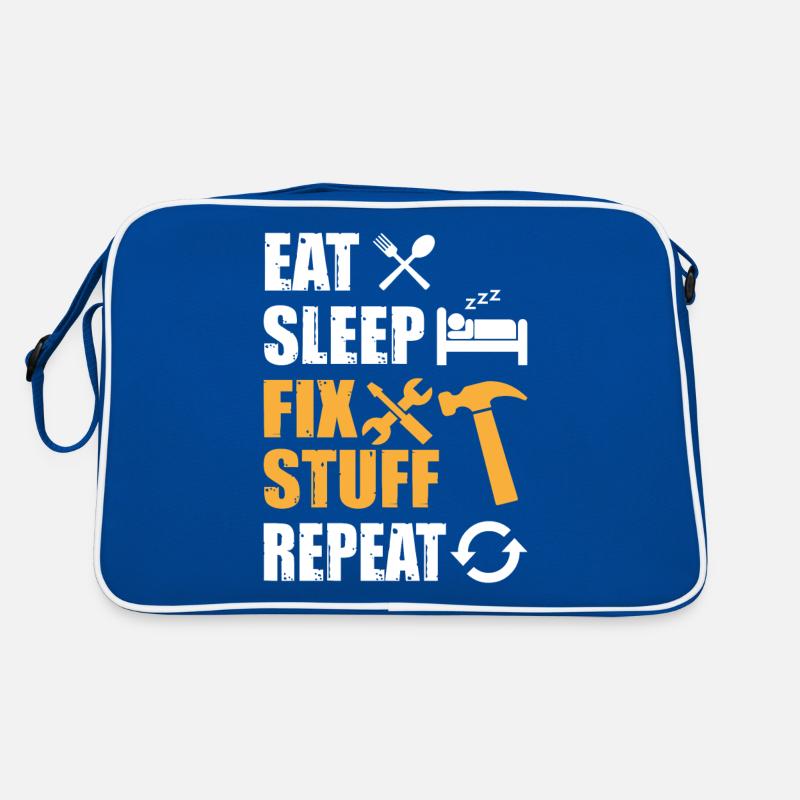 Manger Sleep Fix Stuff Répéter Sac Retro