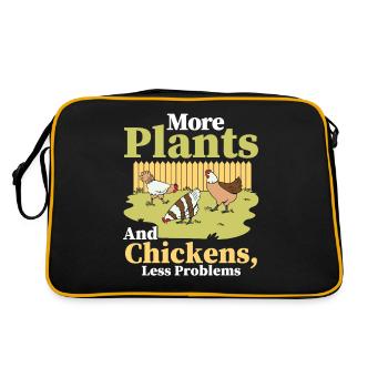 Jardinier Jardinier Éleveur de poulet Mangeoire à poulet - Sac Retro - noir/or - Dos