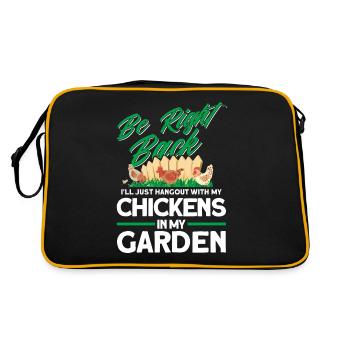 Jardinier Jardinier Éleveur de poulet Mangeoire à poulet - Sac Retro - noir/or - Dos