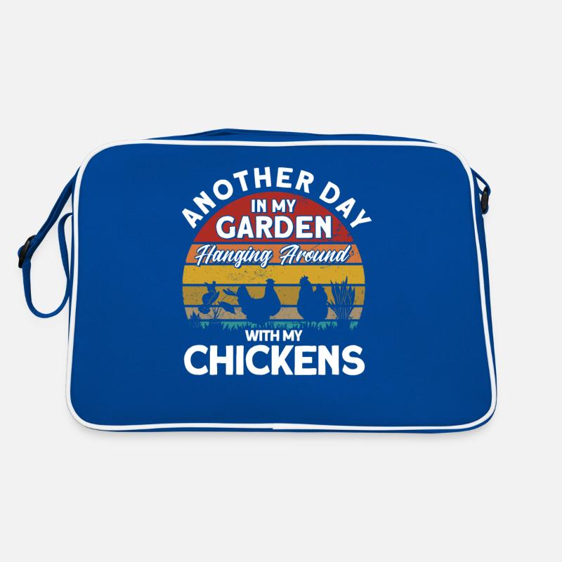 Gartenarbeit Gärtner Hühnerfarmer Hühnerfütterer Retro Tasche