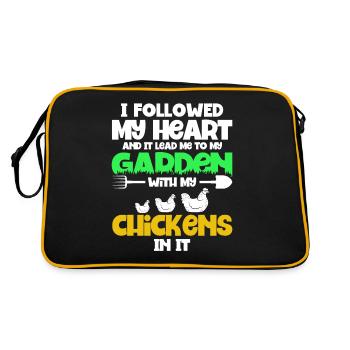 Jardinier Jardinier Éleveur de poulet Mangeoire à poulet - Sac Retro - noir/or - Dos
