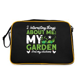 Jardinier Jardinier Éleveur de poulet Mangeoire à poulet - Sac Retro - noir/or - Dos