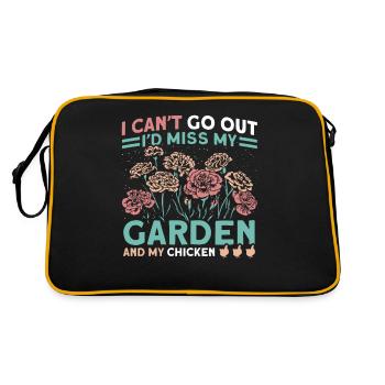 Jardinier Jardinier Éleveur de poulet Mangeoire à poulet - Sac Retro - noir/or - Dos