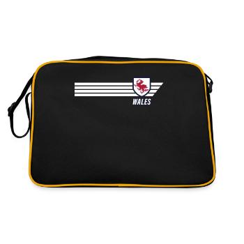 Wales Welsh Dragon Patriot Football Jersey - Retro Bag - black/gold - Back