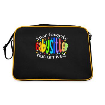 Votre baby-sitter préférée est arrivée - - Sac Retro - noir/or - Dos