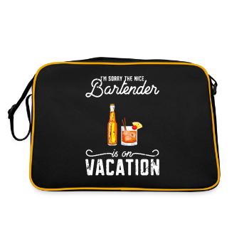 I'm sorry the nice bartender is on vacation - - Retro Bag - black/gold - Back