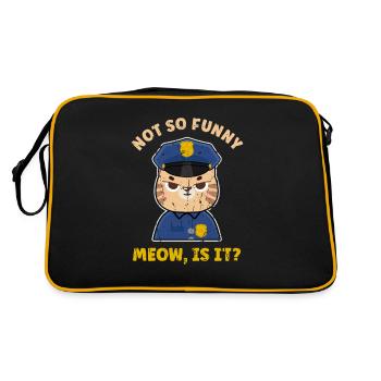 Pas si drôle miaulement, n’est-ce pas? - Tigre tabby félin - Sac Retro - noir/or - Dos